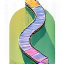 Icon showing a customized path, representing a personalized care plan.
